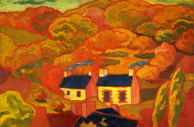 Two Thatched Cottages by Armand Séguin